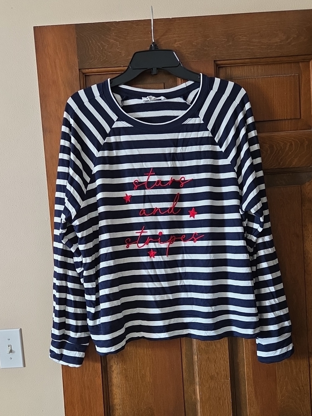 Striped Navy & White Long-Sleeve Top